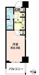 MFPRコート木場公園 1Kの間取図画像