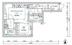 セジョリ東陽町2 1LDKの間取図画像