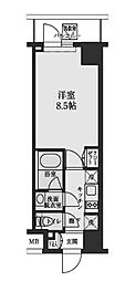 S-RESIDENCE清澄白河 1Kの間取図画像