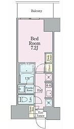 リビオメゾン南砂町 1Kの間取図画像
