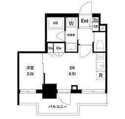 エスグランデ木場公園 1DKの間取図画像
