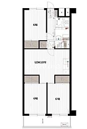 グリーンパーク北葛西 3LDKの間取図画像