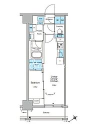 ルフォンリヴェント門前仲町 1LDKの間取図画像