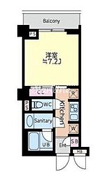 サンナッププラザ 1Kの間取図画像