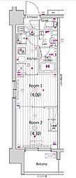 ガーラ・アヴェニュー東大島 2Kの間取図画像