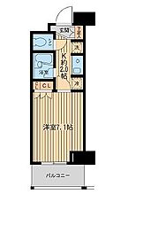 エコロジー東陽町プロセンチュリー 1Kの間取図画像