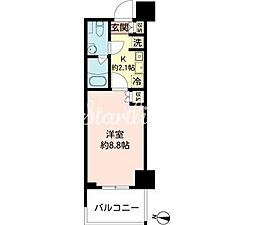 MFPRコート木場公園 1Kの間取図画像