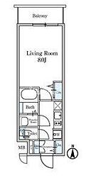 ディームス東陽町2 1Kの間取図画像