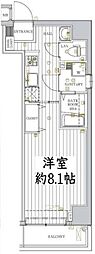 レガリス門前仲町 1Kの間取図画像