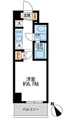 アーデン門前仲町 1Kの間取図画像