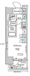 パークアクシス門前仲町EAST ワンルームの間取図画像