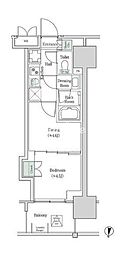 ブルックサイドレジデンス木場 2Kの間取図画像