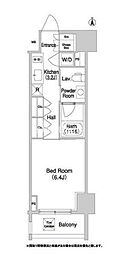 COMFORIA門前仲町 1Kの間取図画像