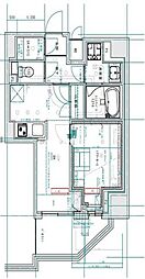 リビオメゾン南砂町 1DKの間取図画像