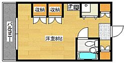 よつば ワンルームの間取図画像