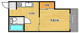 REFLA 1LDKの間取図画像