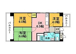 コーポ延寿荘 3DKの間取図画像