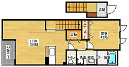 アクアブロー 1LDKの間取図画像