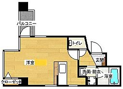 ウインドー金屋町 ワンルームの間取図画像