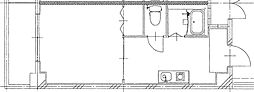 フローラ大手町 1DKの間取図画像
