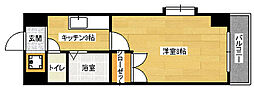 メルベーユ八番館 1Kの間取図画像
