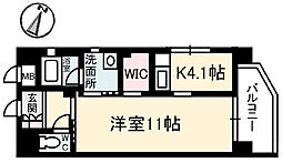 リアルエステート東原タワー 1Kの間取図画像