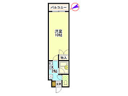 安田ビル6 1Kの間取図画像