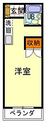 ロイヤル戸坂 1Kの間取図画像
