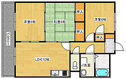 ソレアード高取 3LDKの間取図画像
