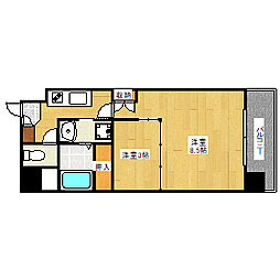 メゾン山城 2Kの間取図画像