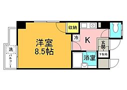 両祖ビル2 1Kの間取図画像