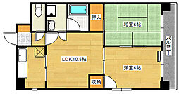 東雲奥野ビル 2LDKの間取図画像