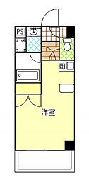 福地産業西十日市ビル ワンルームの間取図画像