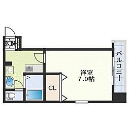 SHOKIBldg大手町 1Kの間取図画像