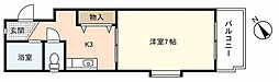 サンスクエア大芝 1Kの間取図画像