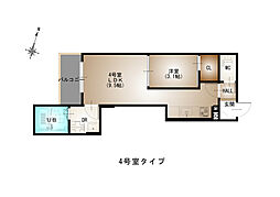 Regalest 青崎I 1LDKの間取図画像