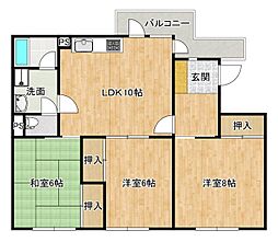 サンパティオ高須 3LDKの間取図画像