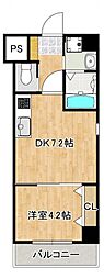 WeLsh.Sビル7 1DKの間取図画像