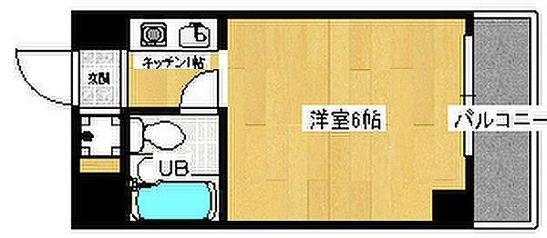 広島県広島市中区猫屋町(賃貸マンション1K・4階・15.03㎡)の写真 その2