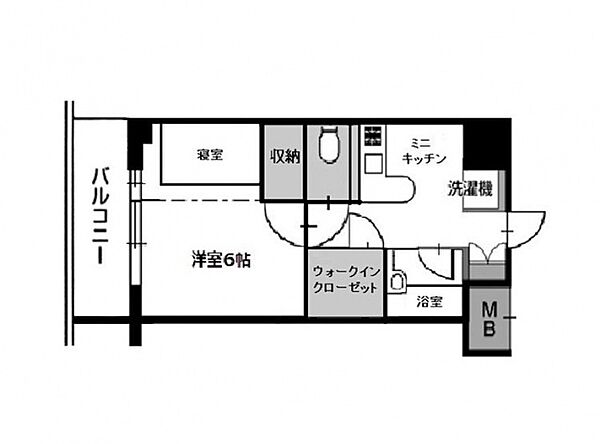 広島県広島市中区中島町(賃貸マンション1DK・5階・35.02㎡)の写真 その2