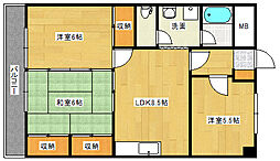 広島高速交通アストラムライン 不動院前駅 徒歩16分の賃貸マンション 1階3LDKの間取り