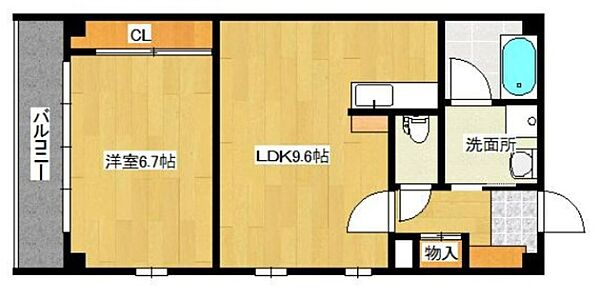 広島県広島市東区愛宕町(賃貸マンション1LDK・3階・40.14㎡)の写真 その2