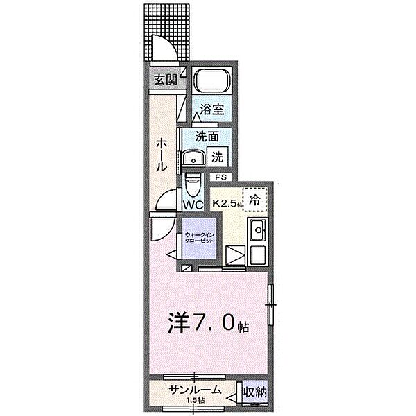 広島県安芸郡海田町曽田(賃貸アパート1K・1階・33.20㎡)の写真 その2