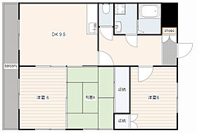 広島県広島市安佐南区西原６丁目（賃貸マンション3LDK・2階・65.55㎡） その2