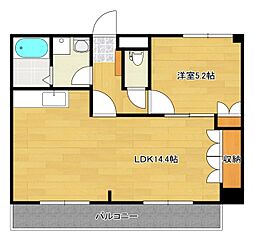 JR可部線 安芸長束駅 徒歩33分の賃貸アパート 2階1LDKの間取り
