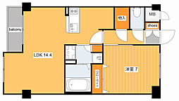 広島高速交通アストラムライン 大塚駅 徒歩10分の賃貸マンション 1階1LDKの間取り