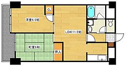 広島電鉄宮島線 高須駅 徒歩4分の賃貸マンション 3階2LDKの間取り