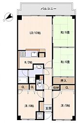広島電鉄2系統 広電西広島(己斐)駅 徒歩4分の賃貸マンション 10階4LDKの間取り