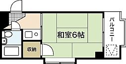 広島電鉄宮島線 草津駅 徒歩8分の賃貸マンション 5階1DKの間取り
