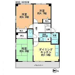 JR可部線 安芸長束駅 徒歩11分の賃貸アパート 2階3DKの間取り